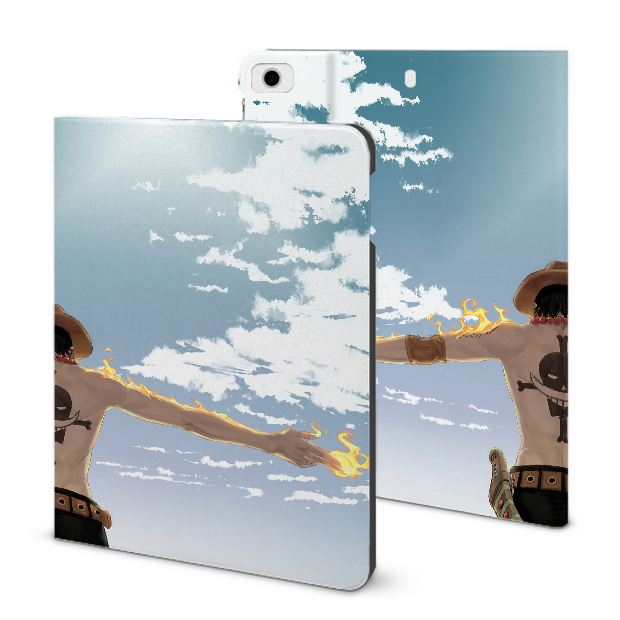 ワンピース ONE PIECE IPad ケース ブック型 PUレザー TPU 耐衝撃 軽量 薄型 ペン収納なし 全面保護 IPad 各モデル対応